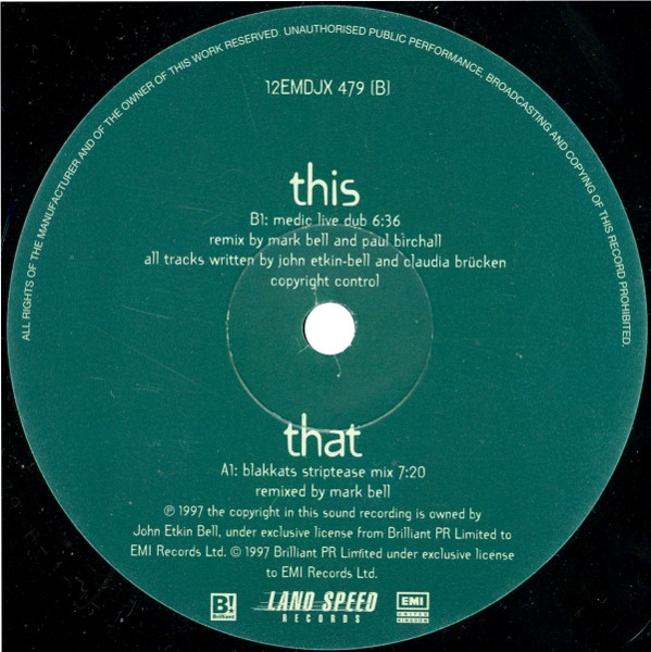 Oceanhead Featuring Claudia Brücken - Eyemotion [DJ Promo Two] | Land Speed Records (12EMDJX 479) - 2