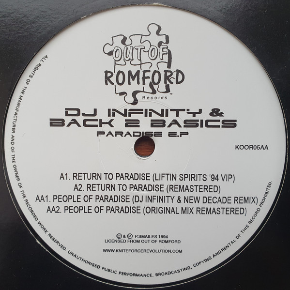 DJ Infinity & The Basics - Paradise E.P. | Out Of Romford Records (KOOR05) DJ Infinity & The Basics - Paradise E.P. | Out Of Romford Records (KOOR05)