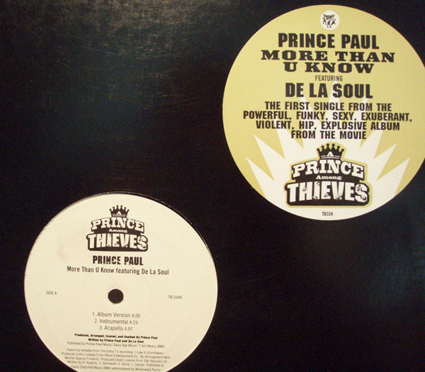 Prince Paul Featuring De La Soul - More Than U Know | Tommy Boy (TB 334) Prince Paul Featuring De La Soul - More Than U Know | Tommy Boy (TB 334)