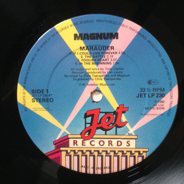 Magnum - Marauder | Jet Records (JET L.P. 230) - 3