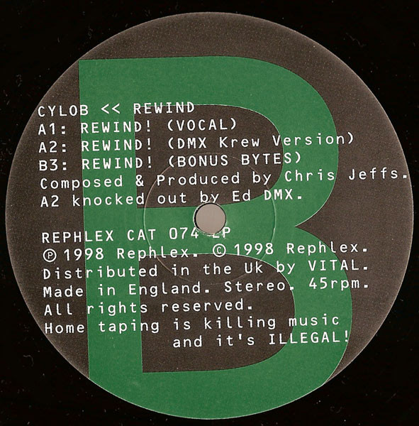 Cylob - Rewind! | Rephlex (CAT 074 EP) - 4