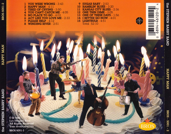 The Stephen Barry Band - Happy Man | Les Disques Bros (BROS - 5001 - 2) - 2
