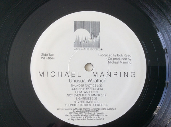 Michael Manring - Unusual Weather | Windham Hill Records (WH-1044) - 4 Michael Manring - Unusual Weather | Windham Hill Records (WH-1044) - 4