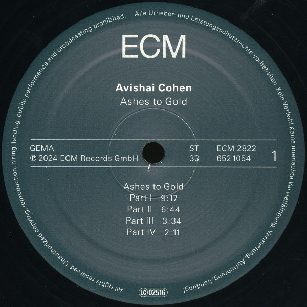 Avishai E. Cohen - Ashes To Gold | ECM Records (ECM 2822) - 3