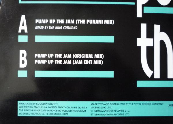 Technotronic Featuring Felly - Pump Up The Jam (Remix) | Swanyard Records Ltd (SYRTR 4) - 3 Technotronic Featuring Felly - Pump Up The Jam (Remix) | Swanyard Records Ltd (SYRTR 4) - 3