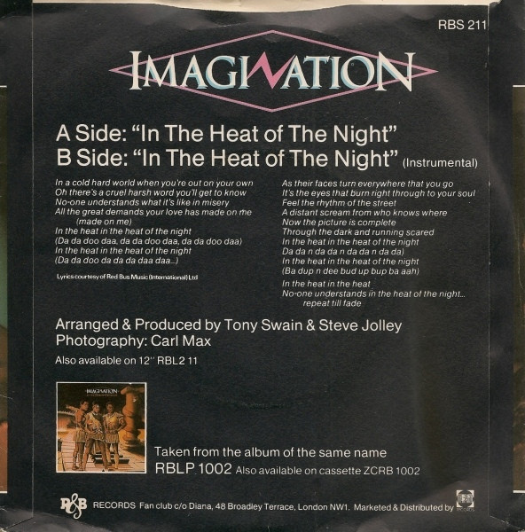 Imagination - In The Heat Of The Night | R & B Records (RBS 211) - 2
