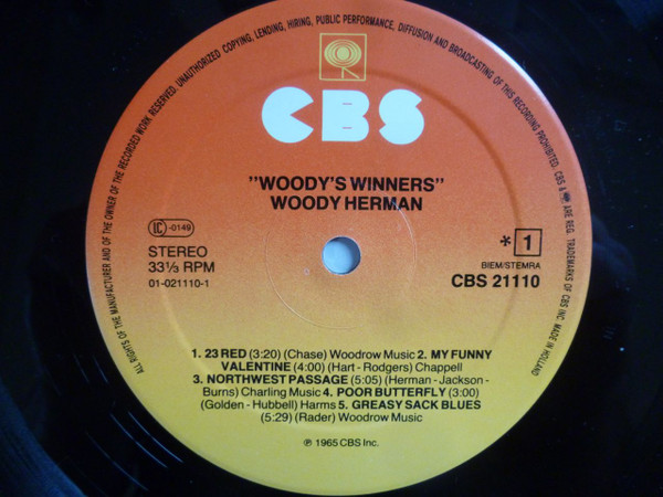 Woody Herman - Woody's Winners | CBS (CBS 21110) - 3