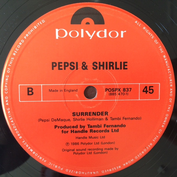 Pepsi & Shirlie - Heartache | Polydor (POSPX 837) - 4