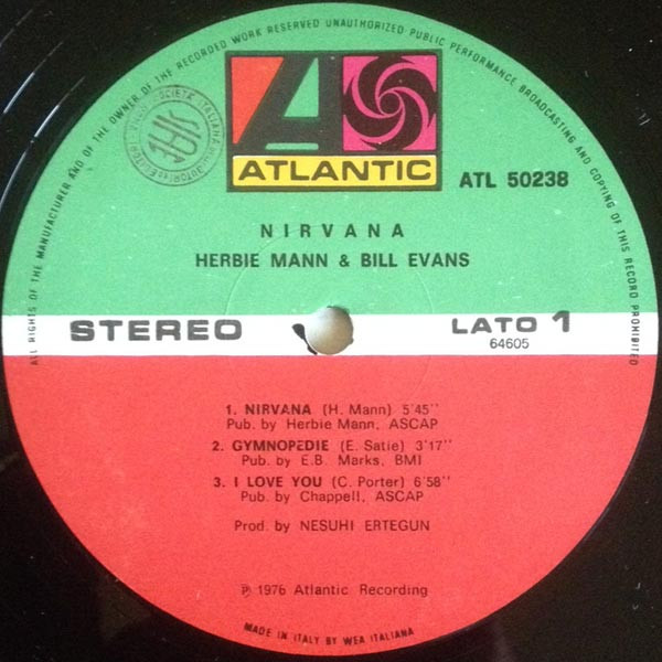 Herbie Mann & Bill Evans - Nirvana | Atlantic (ATL 50 238) - 3