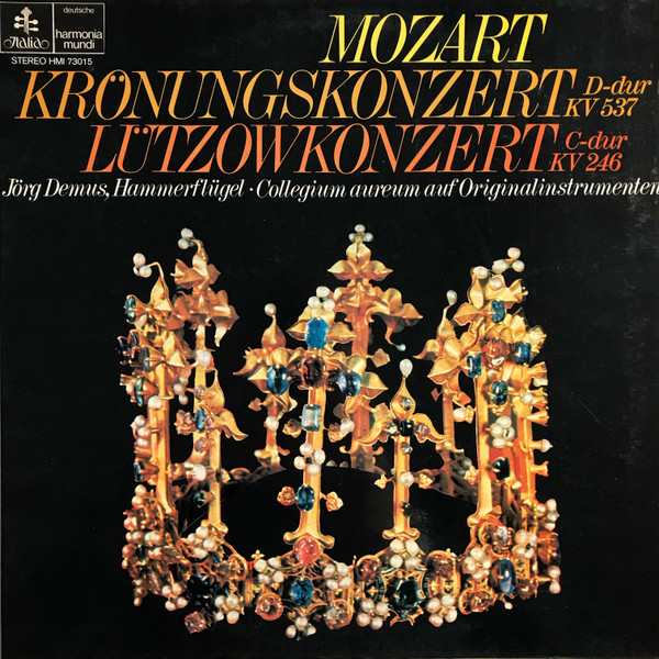 Wolfgang Amadeus Mozart • Jörg Demus • Collegium Aureum - Krönungskonzert D-dur KV 537 / Lützowkonzert C-dur KV 246 | Italia (HMI 73015) - main