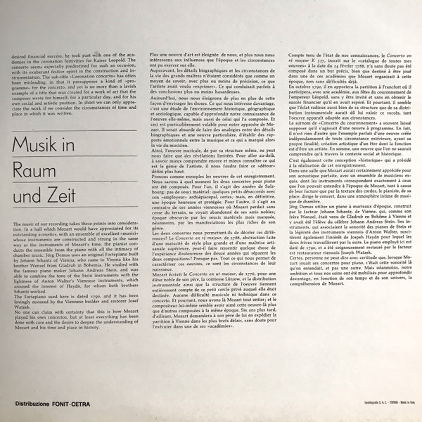Wolfgang Amadeus Mozart • Jörg Demus • Collegium Aureum - Krönungskonzert D-dur KV 537 / Lützowkonzert C-dur KV 246 | Italia (HMI 73015) - 3