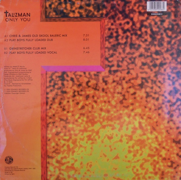 Talizman - Only You | Cowboy Records (RODEO94812) - 2