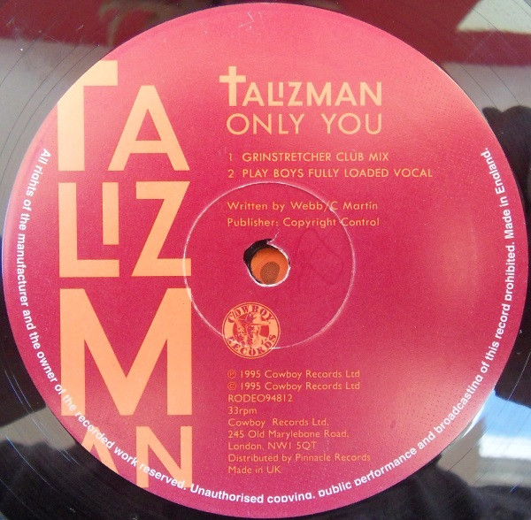 Talizman - Only You | Cowboy Records (RODEO94812) - 4