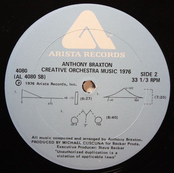 Anthony Braxton - Creative Orchestra Music 1976 | Arista (AL 4080) - 4