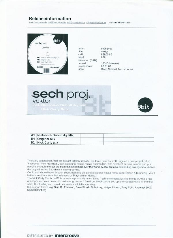 Sech Proj. - Vektor | 8bit Records (8bit 003)