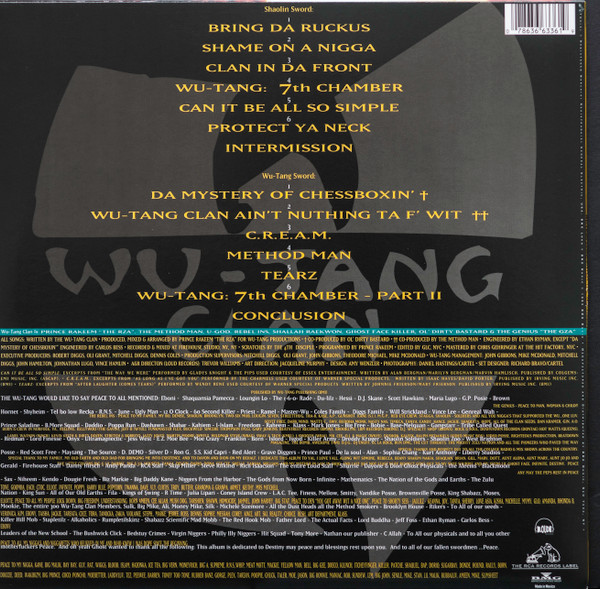 Wu-Tang Clan - Enter The Wu-Tang (36 Chambers) | RCA (07863 66336-1) - 2