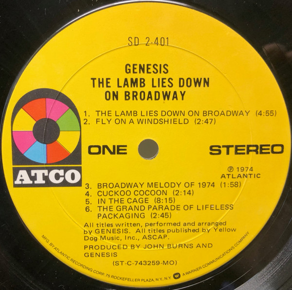 Genesis - The Lamb Lies Down On Broadway | ATCO Records (SD 2-401) - 2