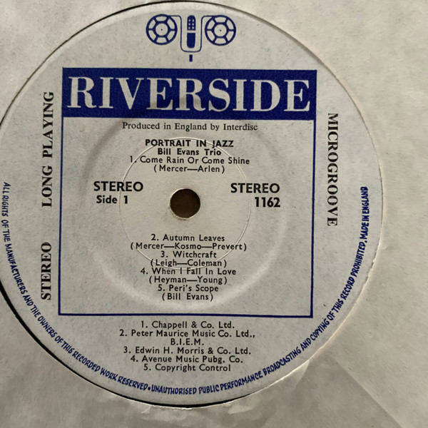 The Bill Evans Trio - Portrait In Jazz | Riverside Records (RLP 1162) - 3