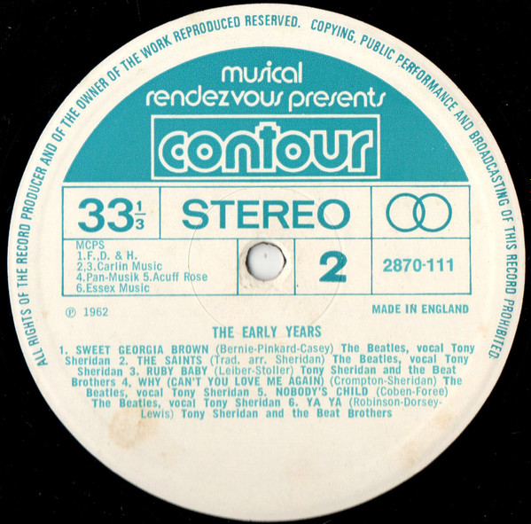 The Beatles Featuring Tony Sheridan - The Early Years | Contour (2870111) - 4 The Beatles Featuring Tony Sheridan - The Early Years | Contour (2870111) - 4