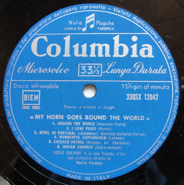 Eddie Calvert - My Horn Goes Round The World | Columbia (33QSX 12042) - 2