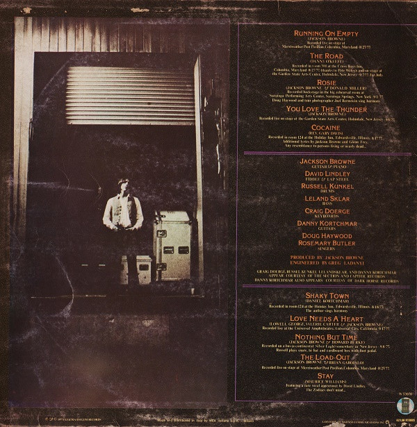 Jackson Browne - Running On Empty | Asylum Records (W 53070)