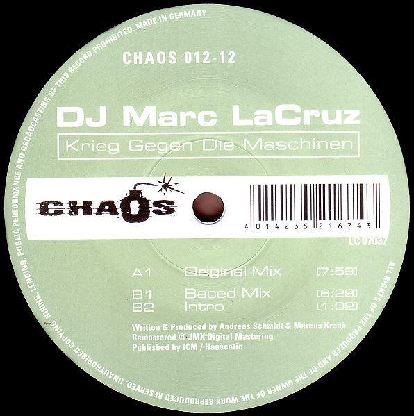 Marc La Cruz - Krieg Gegen Die Maschinen | Chaos Records (CHAOS 012-12) - 2