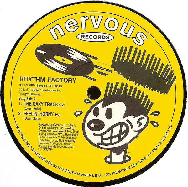 Rhythm Factory - Sexy Sax | Nervous Records (NER 20016) Rhythm Factory - Sexy Sax | Nervous Records (NER 20016)