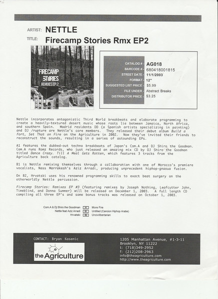 Nettle - Firecamp Stories Remixes EP 2 | theAgriculture (AG018) - 3