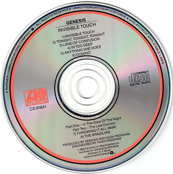 Genesis - Invisible Touch | Atlantic (CD 81641) - 3