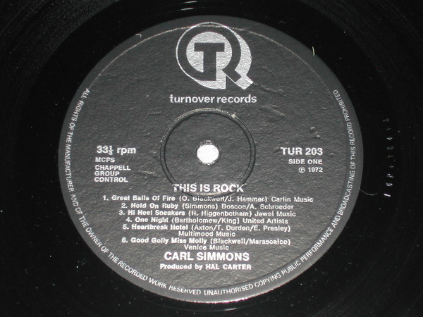 Carl Simmons - This Is Rock | Turnover Records (TUR 203) - 3