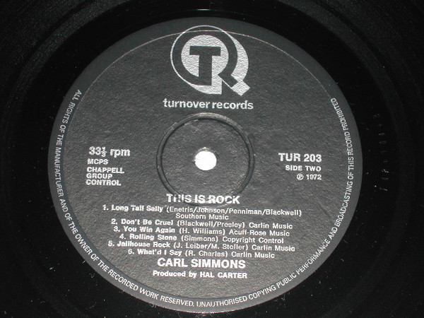 Carl Simmons - This Is Rock | Turnover Records (TUR 203) - 4