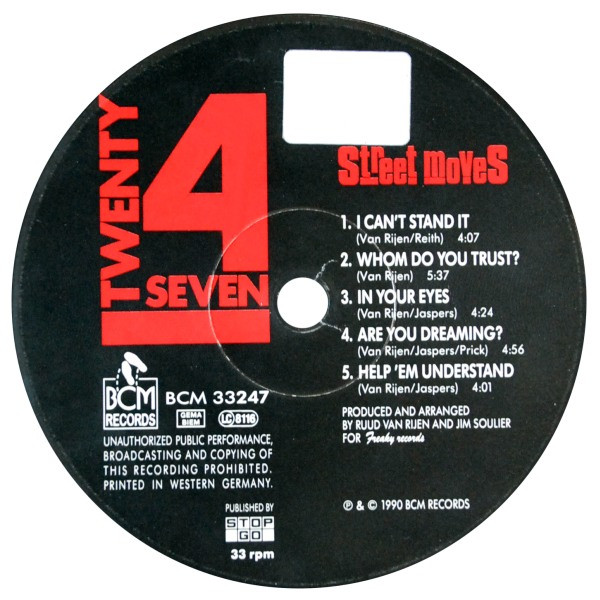 Twenty 4 Seven Featuring Capt. Hollywood - Street Moves | BCM Records (BCM 33247) - 3 Twenty 4 Seven Featuring Capt. Hollywood - Street Moves | BCM Records (BCM 33247) - 3
