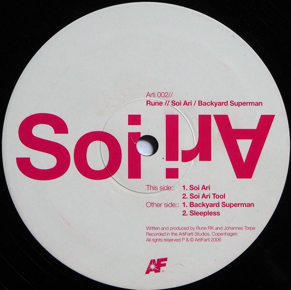 Rune - Soi Ari / Backyard Superman | ArtiFarti Records (Arti 002) - main