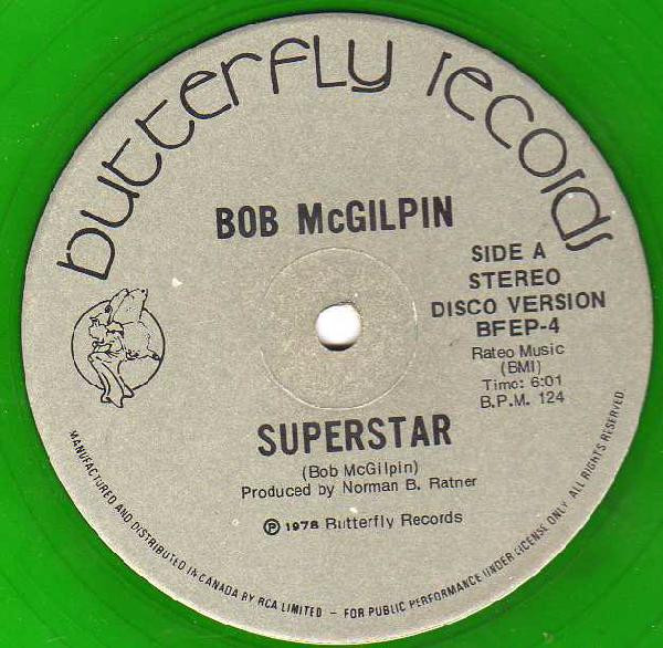 Bob McGilpin - Superstar / Go For The Money | Butterfly Records (BFEP-4) - main