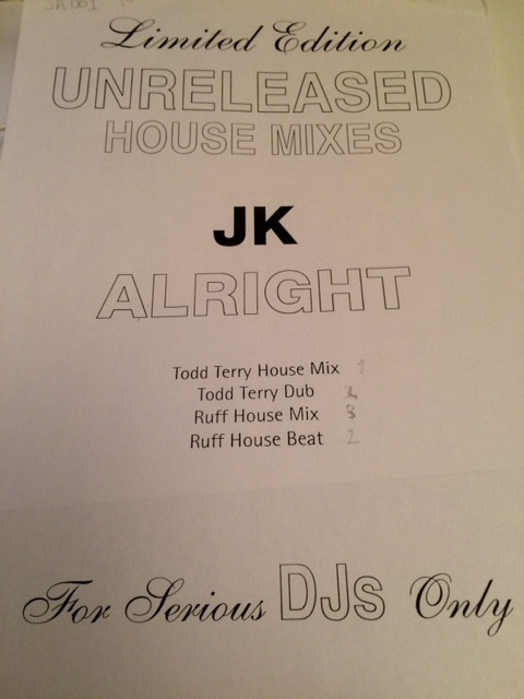 Jamiroquai - Alright (Unreleased House Mix) | Not On Label (Jamiroquai) (JA 001) - 2