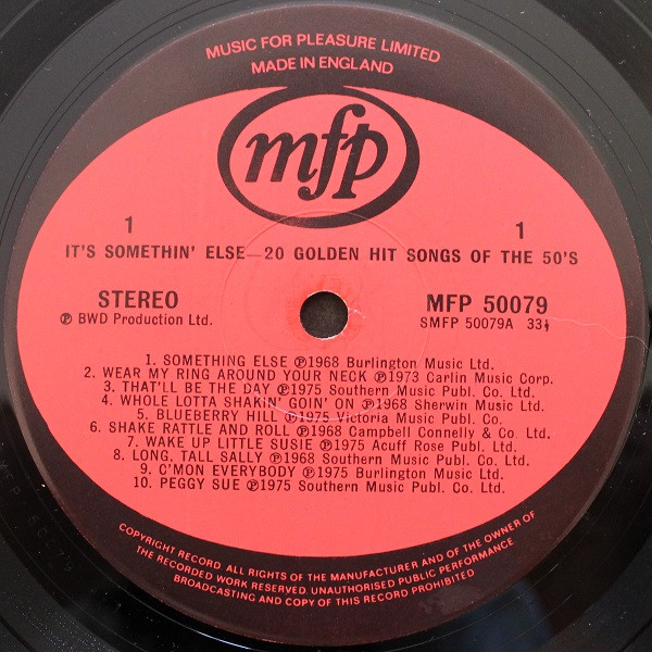 Various - It's Somethin' Else - 20 Golden Hit Songs Of The 50's | Music For Pleasure (MFP 50079) - 3 Various - It's Somethin' Else - 20 Golden Hit Songs Of The 50's | Music For Pleasure (MFP 50079) - 3