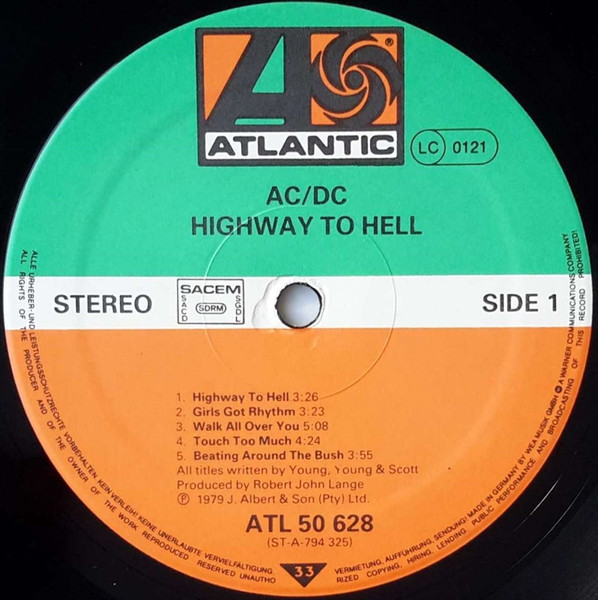 AC/DC - Highway To Hell | Atlantic (ATL 50 628) - 4