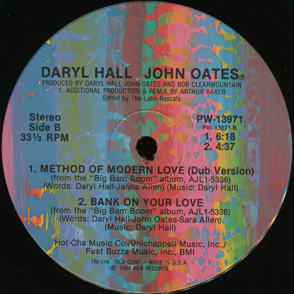 Daryl Hall & John Oates - Method Of Modern Love | RCA (PW-13971) - 4
