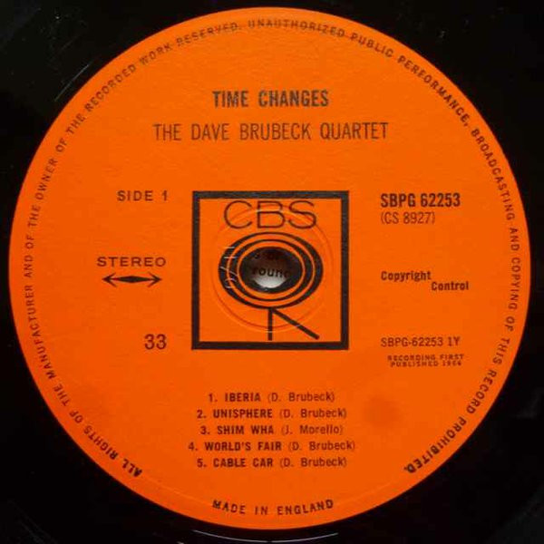 The Dave Brubeck Quartet - Time Changes | CBS (SBPG 62253) - 3