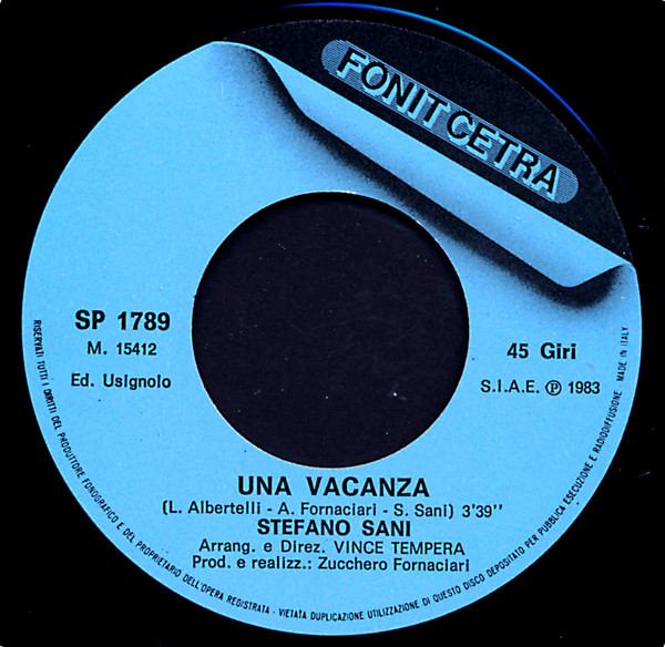 Stefano Sani - Complimenti | Fonit Cetra (SP 1789) - 4