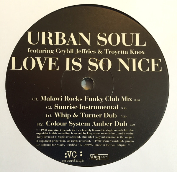 Urban Soul - Love Is So Nice | VC Recordings (VCRTDJ 33) - 4