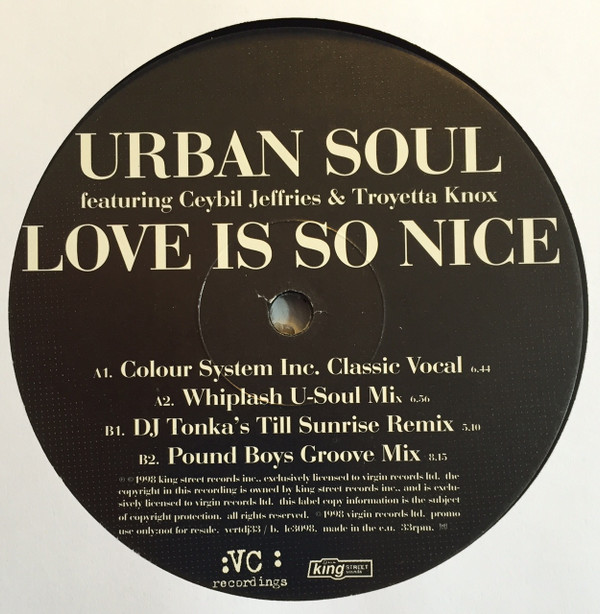 Urban Soul - Love Is So Nice | VC Recordings (VCRTDJ 33) - 2