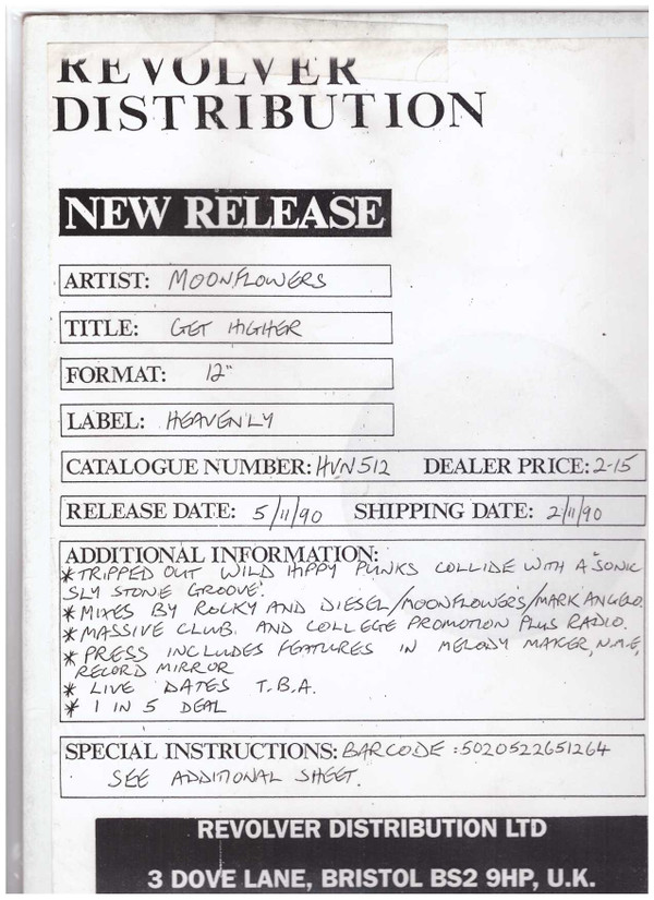 Moonflowers - Get Higher | Heavenly (HVN 512) - 5