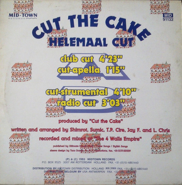Cut The Cake - Helemaal Cut | Mid-Town Records (MID 91132) - 2