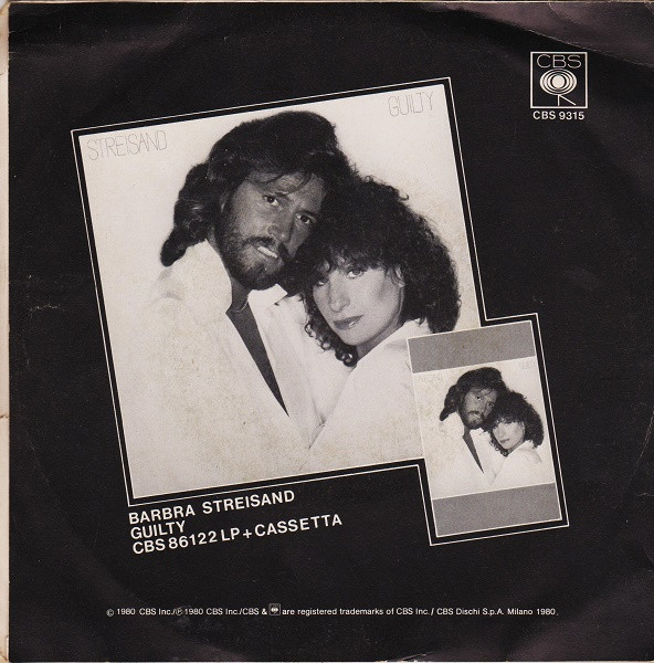 Barbra Streisand Duetto Con Barry Gibb - Guilty | CBS (CBS 9315) - 2