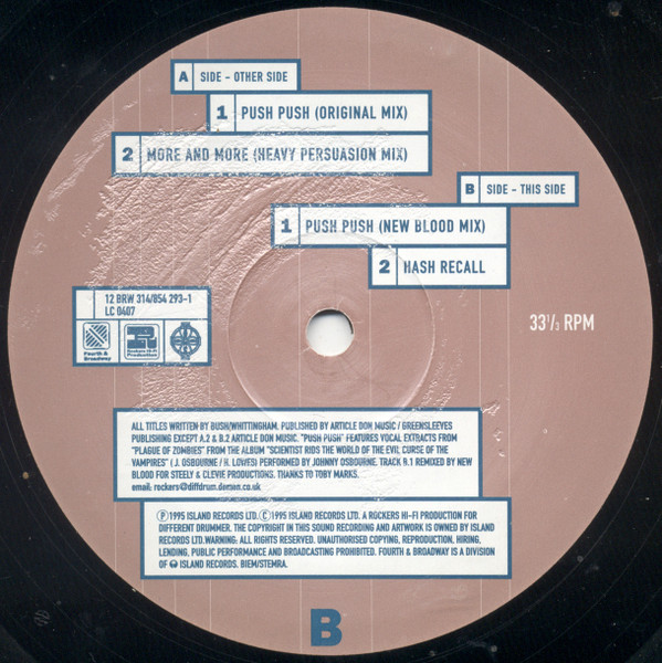 Rockers Hi-Fi - Push Push | 4th & Broadway (12 BRW 314) - 4