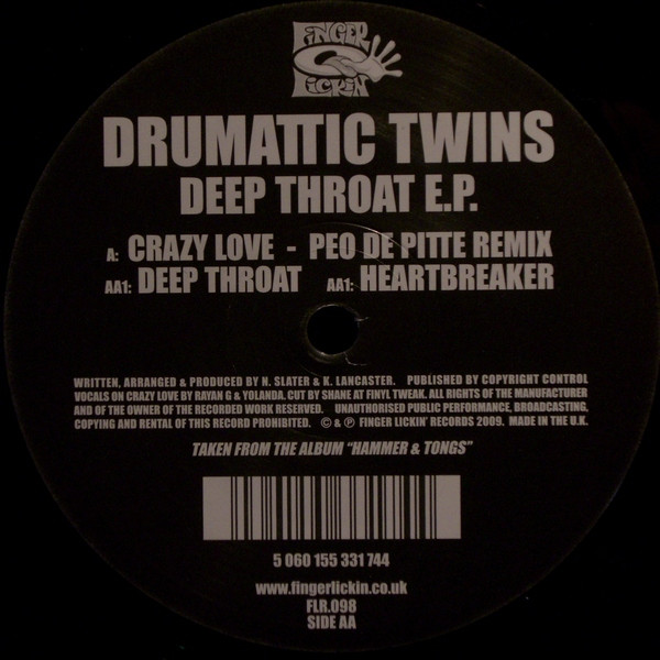 Drumattic Twins - Deep Throat E.P. | Finger Lickin' Records (FLR.098)