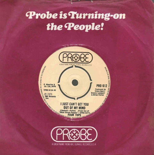 Four Tops - I Just Can't Get You Out Of My Mind | Probe (PRO 612) - 3