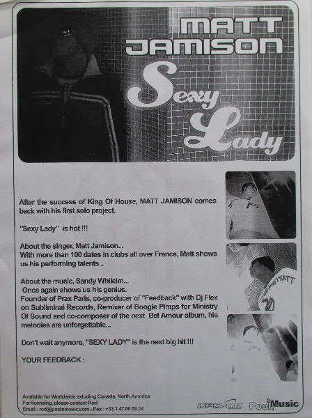 Matt Jamison - Sexy Lady | Update Records (UPDATE 002)