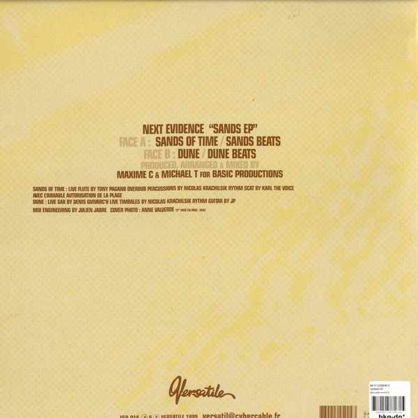 Next Evidence - Sands EP | Versatile Records (VER 018) - 2